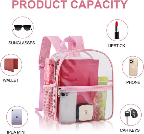 Backpack Backpack 12x6x12 Oraben Clear for Stadium Events Stadium Waterproof Clear Bag for Adult Concert Sport Work