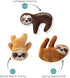 Fringe Studio 3PCS Plush Dog Toy Set, Basic Sloths, PetShop Collection