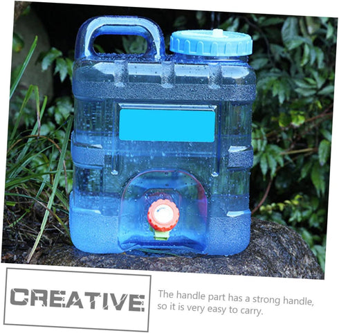 Outdoor Bucket Large Water Container - 10L Sports Water Jug with Spigot for Portable Drinkware