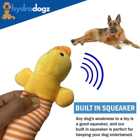 5 Pack Squeaky Plush Puppy Dog Chew Toy Assortment - Interactive Teething Toys for All Breeds and Sizes, Elephant, Pig,