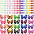 Tongcloud 80 pcs Dog Hair Bows - Butterfly Knotted Bows with Rubber Bands for Puppy Dog Cats Hair Accessories