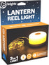 3-in-1 5 1-Hour 26ft Brightz Lantern Reel Light Rechargeable Camping Lantern & Retractable String Lights, Weather