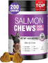 Omega 3 Skin and Coat Supplement for Dogs 200 Chews Dog Fish