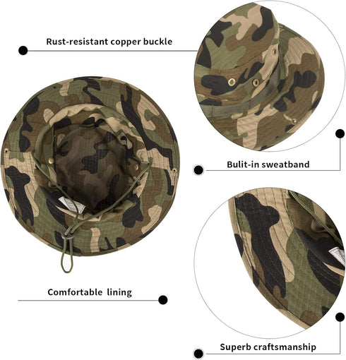 Sun Hats for Men Women | UPF 50+ Bucket Hat | Foldable Boonie Hat for UV Protection Hiking Beach Fishing Summer Safari