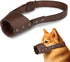 Hide & Drink Leather Dog Muzzle Guard, Secure Prevents Biting Chewing for Pitbull German Shepherd & Any Breeds