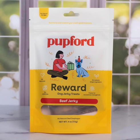 Pupford Crunchy Jerky Treats for Dogs & Puppies, Made in USA, Single Ingredient, No Fillers (Salmon, 8 oz)