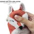 Fox Dog Toy with Squeaker - Stuffless Plush Dog Toy, Durable Chew Toy for Puppies with Embroidery Design