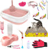 Hlimior Kitten Starter Kit, 15-Piece Cat Essentials Set Includes Litter Box, Toys, Collars,