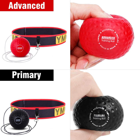 Training Reflex Ball with Adjustable Elastic Head Band, Soft Foam Balls for Hand-Eye Coordination & Reaction Speed
