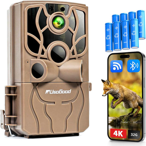 usogood Trail Camera WiFi 4K 48MP, Game Camera that Send Pictures to Phone,8