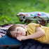 Hikenture Camping Pillow with Removable Cover - Ultralight Inflatable Pillow for Neck Lumbar Support, Washable Travel