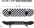 WhiteFang Complete Skateboard for Beginners, 31 x 7.88, 7 Layer Canadian Maple, Double Kick Concave