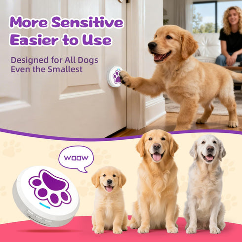 28 (0-115dB) ChunHee Dog Door Bells - Dog Potty Training Bell with Ringtones & Adjustable Volume | Chew-Proof Dog