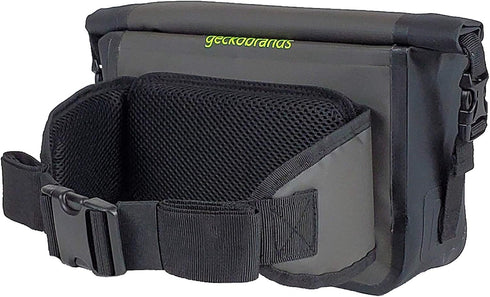 geckobrands Waterproof Tarpaulin Waist Pack, Durable Adjustable Water-Resistant Pack for Beach and Hiking