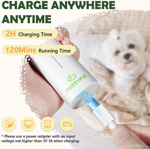 4 1 Trimmer Dog Grooming Kit with LED Light, Low Noise Rechargeable in Pet Clippers for Matted Hair, Cordless Electric