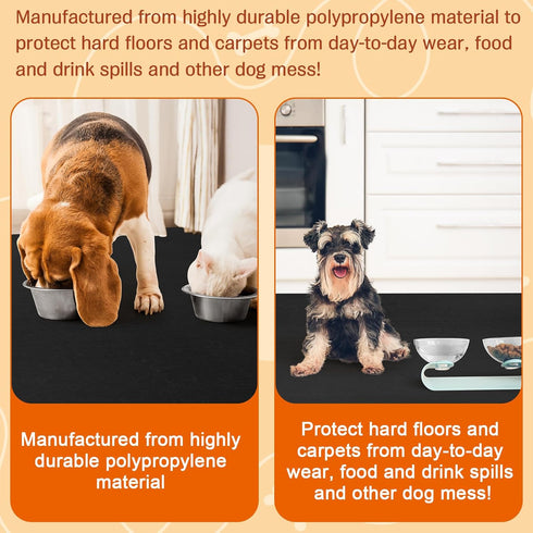 PVC Pet Crate Floor Protection Mat, 32" x 50" XXL Washable Waterproof Non-Slip Rug Whelping Pad for Pets