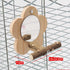 Parrot Perch Stand with Mirror & Chew Toys Natural Wood Bird Play Gym for Cockatiels, Conures, Parakeets, Lovebirds