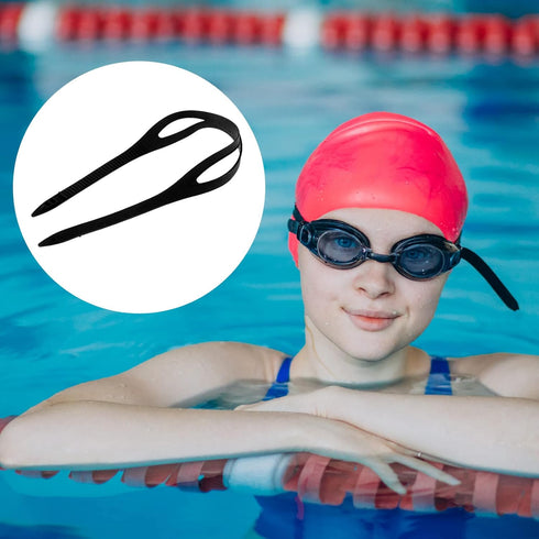 Universal Swimming Goggles, Swim Glasses with Silicone Strap, Black/Clear Replacement Accessories