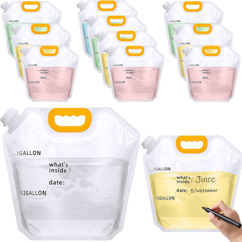 Tessco for you 12 Pack 1.3 Gallon Collapsible Water Storage Bag Water