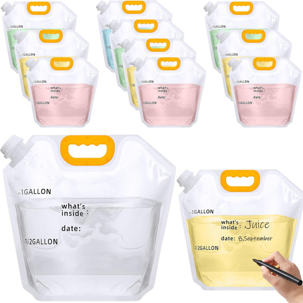 Tessco for you 12 Pack 1.3 Gallon Collapsible Water Storage Bag Water