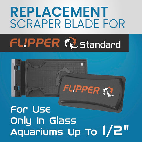 FL!PPER Standard Aquarium Algae Remover for Fish Tank Cleaner, Pack of 2 Replacement Blades