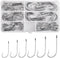 Saltwater Fishing Hooks Set, Stainless Steel O'Shaughnessy Forged Long Shank Hooks for Saltwater Freshwater