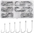 Saltwater Fishing Hooks Set, Stainless Steel O'Shaughnessy Forged Long Shank Hooks for Saltwater Freshwater