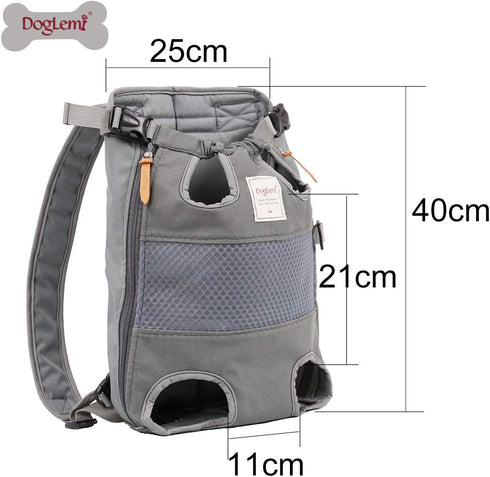 Dog Carrier Backpack, Legs Out Front, Airline Approved for Small Medium Large Dogs, Canvas Mesh Free Cat Travel Bag