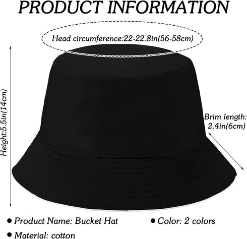 Sun Hat for Women, Reversible Cotton Bucket Hat for Summer Travel, Beach, Fishing