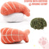 CiyvoLyeen 6 Pack Sushi Cat Toys with Catnip, Sushi Roll Pillow for Boredom Relief and Teeth Cleaning