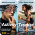 FITVII 24/7 Counter, IP68 Slim Fitness Trackers, Fitness Watch with Heart Rate, Blood Pressure, Blood Oxygen, Stress