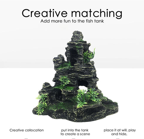 Generic Fish Tank Accessories | Artificial Landscaping Home Decor,Aquarium Caves and Hides for Fish - for Apartment