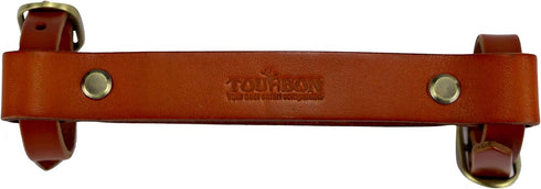 TOURBON Leather Bike Handle Strap, Bicycle Frame Carrying Lifter