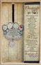 Pet Memorial Ornament, 3" Metal Casted Paw Print Design with Engravable Drop Pendant, Remembrance Gift