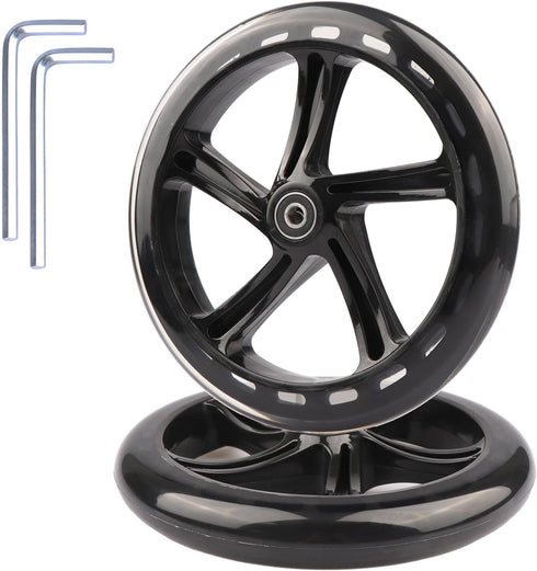 2-Pack 200mm Scooter Replacement Wheels - 8-Inch Wheels for Razor A5, Lascoota,