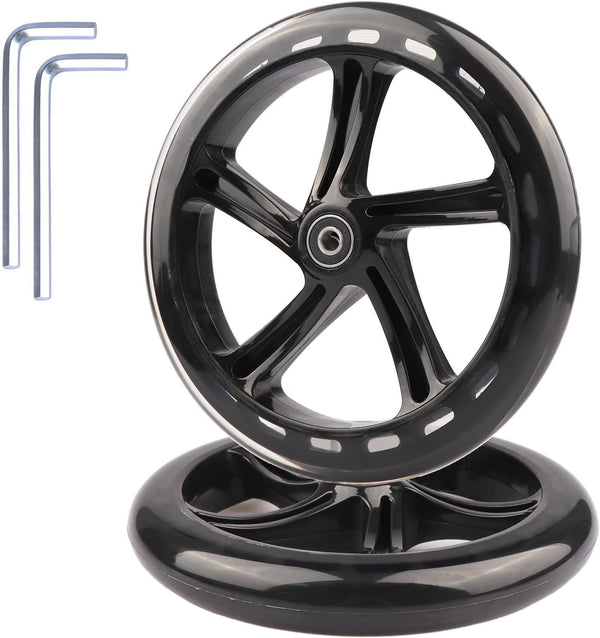 2-Pack 200mm Scooter Replacement Wheels - 8-Inch Wheels for Razor A5, Lascoota,