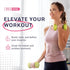 HolaHatha Neoprene Dumbbell Set - 2, 3, 5, 8, and 10 Pound Free Hand Weights with Rack for Home Exercises, Pastel