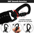 Rope Dog Leash 3 FT, Heavy Duty with Swivel Lockable Hook, Reflective Threads, Padded Handle for Large Medium Dogs