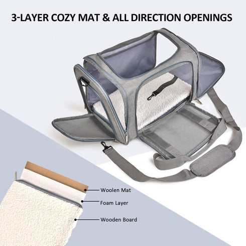 Henkelion 15lbs), Cat Carriers Dog Carrier Pet Carrier For Small / Medium Cats Dogs Puppies (Up To TSA Airline Approved