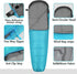 VILLEY Mummy Sleeping Bag - Lightweight Backpacking Sleeping Bag for Adults & Kids, 3-4 Seasons