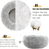 Dog Bed, Calming Dog Beds for Small Medium Large Dogs, Round Donut Washable Bed, Anti-Slip Faux Fur Fluffy Donut