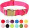 Babole Nylon Dog Collars - Red for Small Puppy Dog, 13 Colors, Adjustable Soft Comfortable Collars with Safety Metal