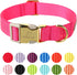 Babole Nylon Dog Collars - Red for Small Puppy Dog, 13 Colors, Adjustable Soft Comfortable Collars with Safety Metal