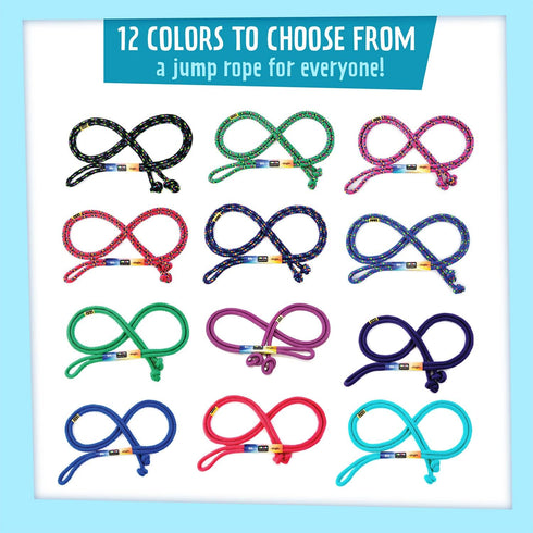 Just Jump It 8' Foot Jump Rope 2 Pack, Active Outdoor Youth Fitness Equipment, Kid Friendly Gym Accessories
