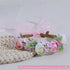 Pet Flower Collar with Adjustable Ribbon, Small Dog Wedding Attire Wreath Bow, Pink Floral Collar for Small Dogs, Cats,