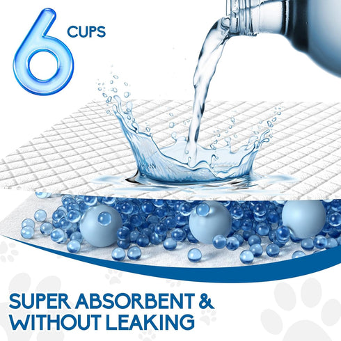 40 Count 24"X24" Disposable Puppy Pads - Super Absorbent & Leak-Proof Quick-Dry Underpads for Dogs