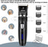 Dog Clippers Grooming Kit, Cordless, Low Noise, Rechargeable, Pet Hair Clippers for Thick Coats, Black