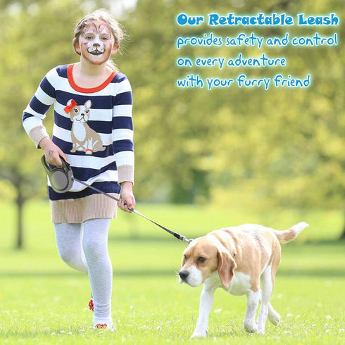 Heavy Duty Retractable Dog Leash - 16ft Strong & Durable Walking Leash for Dogs up to 45/115 lbs, Upgraded Lock System