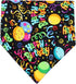 Small Black Dog Birthday Bandana Triangle Bibs Scarf Accessories