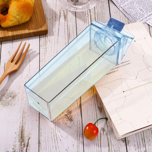 17Oz Clear Milk Bottle, Leakproof Cap Reusable Drink Container for Juice Soda Tea Storage Portable for Outdoor Sports